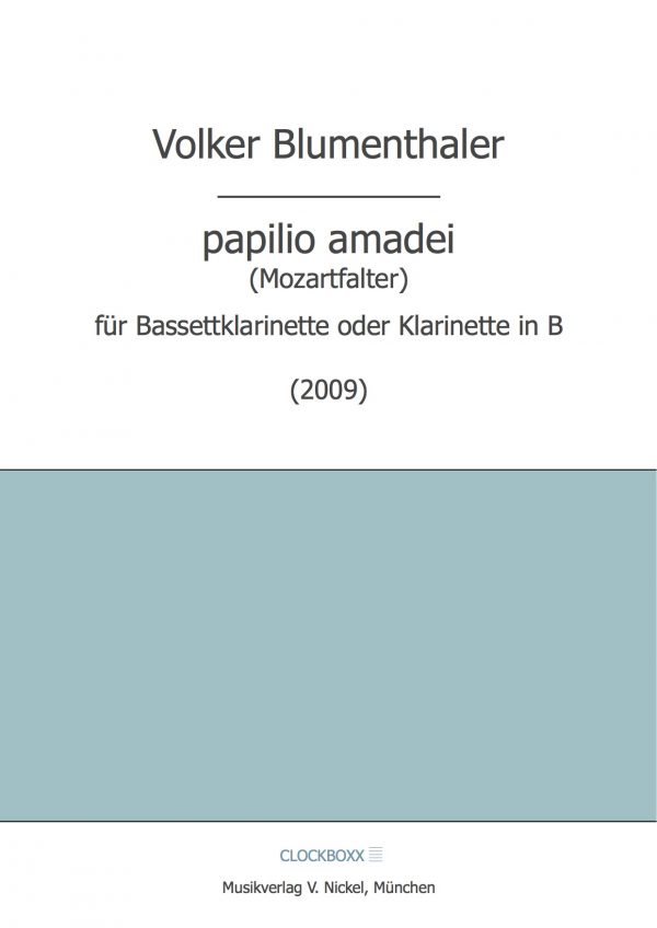 Blumenthaler, Volker: papilio amadei