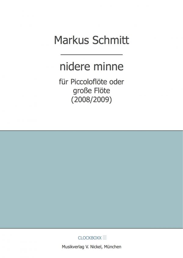 Schmitt, Markus: nidere minne