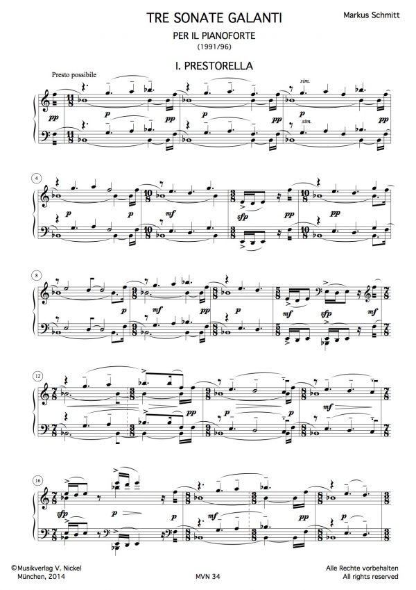 Schmitt, Markus: Tre sonate galanti (Hammerklavier) – Bild 2