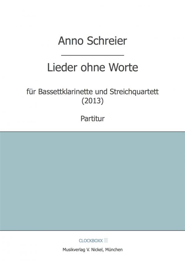 Schreier, Anno: Lieder ohne Worte